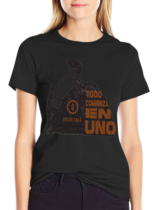 Todo Comienza En Uno T-Shirt - Rock Climbing Design