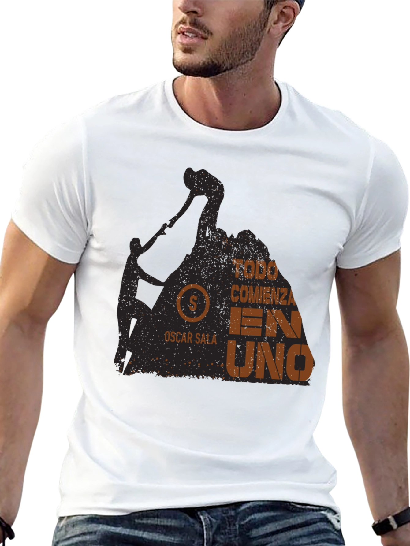 Todo Comienza En Uno T-Shirt - Rock Climbing Design