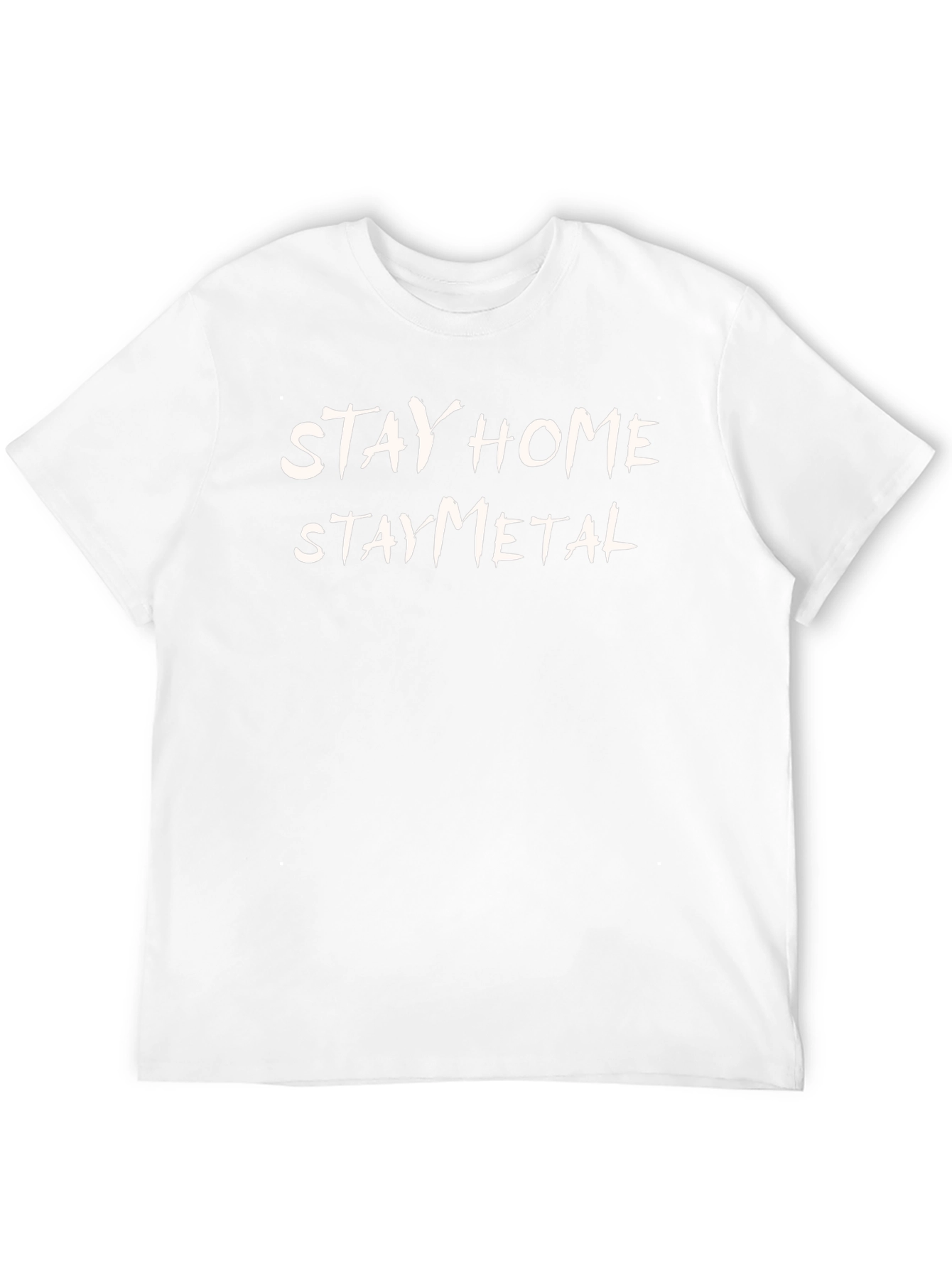 Stay Home Stay Metal T-Shirt - Black Graphic Tee