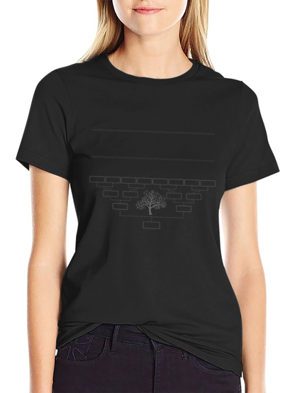 Black Tree Diagram T-Shirt