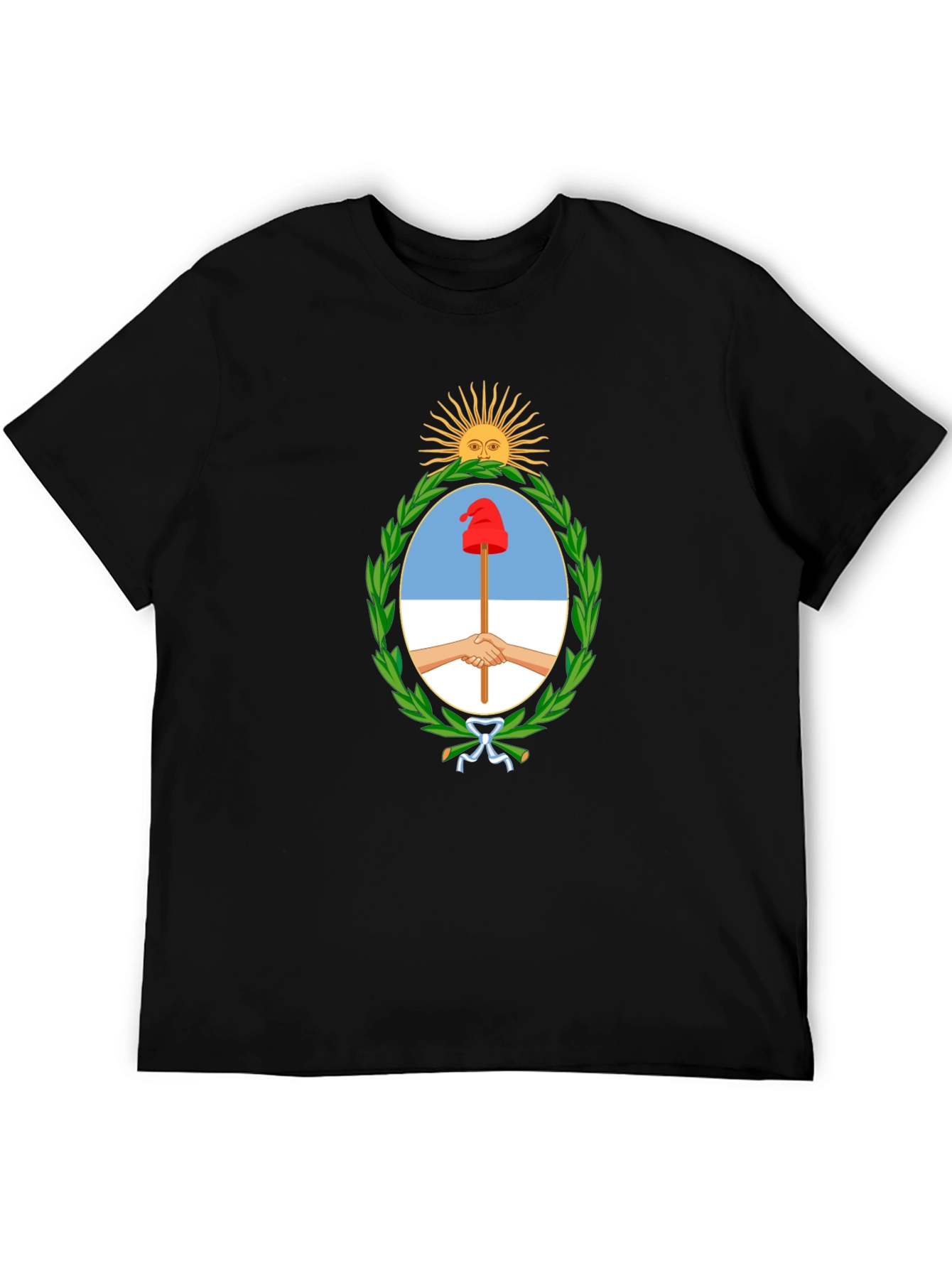 Argentina Coat of Arms Black T-Shirt