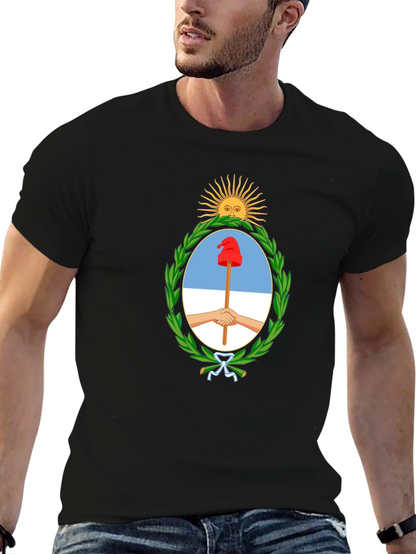 Argentina Coat of Arms Black T-Shirt