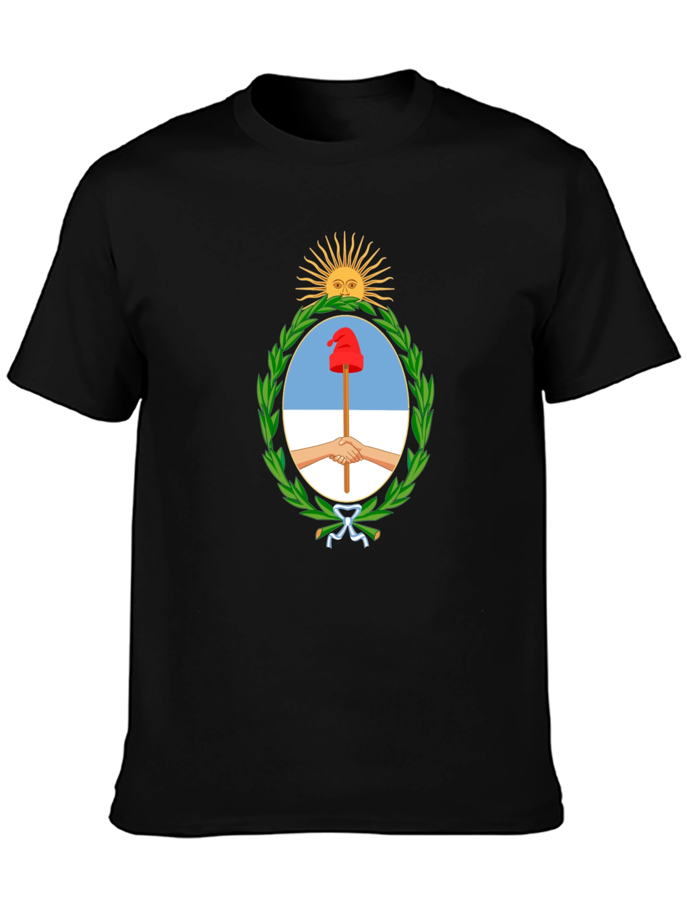 Argentina Coat of Arms Black T-Shirt