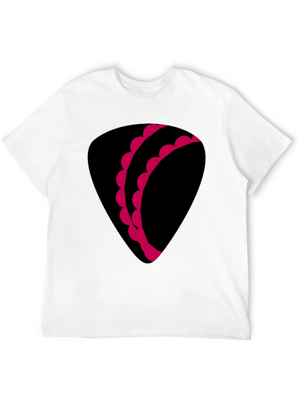 Unique Graphic Tee - Black with Pink Design