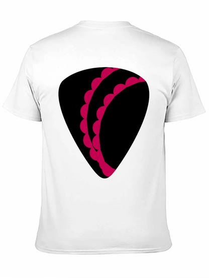 Unique Graphic Tee - Black with Pink Design