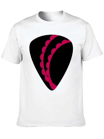Unique Graphic Tee - Black with Pink Design