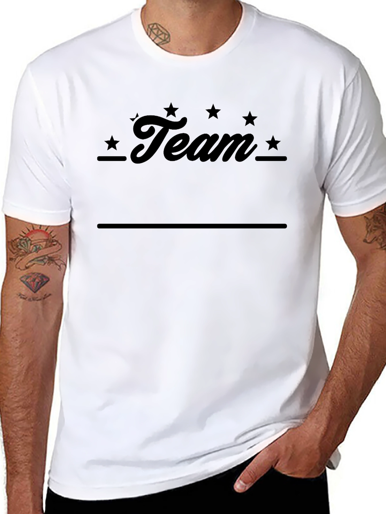 Team Star Graphic T-Shirt - Soft Cotton Blend