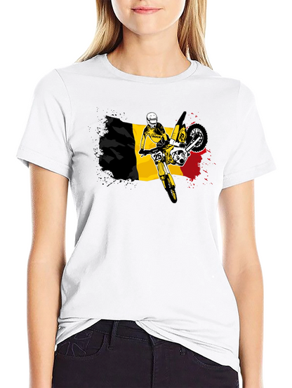 Belgium Flag Motocross T-Shirt - Ride in Style!