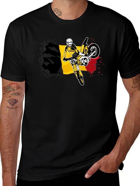 Belgium Flag Motocross T-Shirt - Ride in Style!