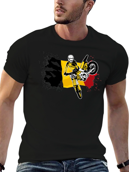 Belgium Flag Motocross T-Shirt - Ride in Style!