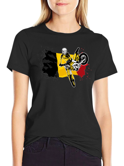 Belgium Flag Motocross T-Shirt - Ride in Style!