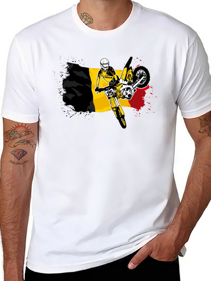 Belgium Flag Motocross T-Shirt - Ride in Style!