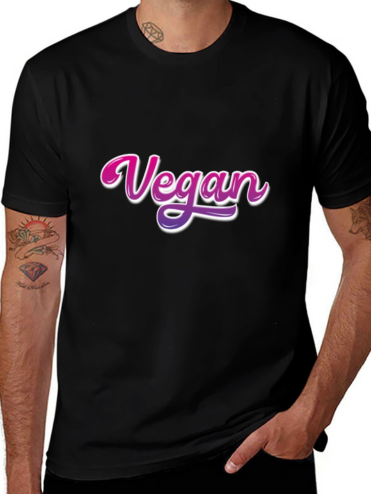Vegan Graphic Print Black T-Shirt