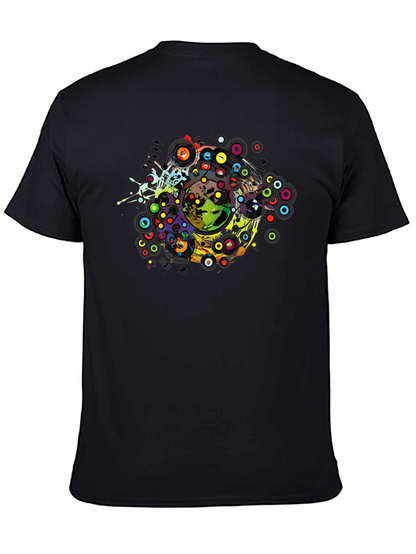 Abstract Earth Graphic Tee - Black