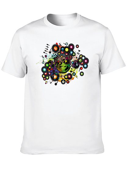 Abstract Earth Graphic Tee - Black