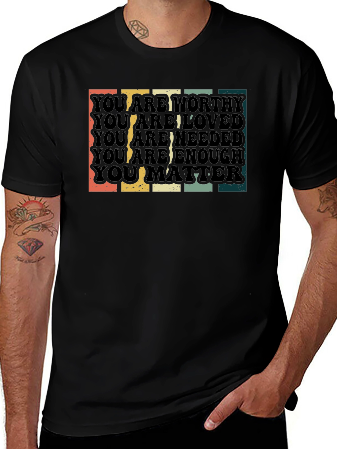 Worthy Loved Needed Enough Matte Graphic Tee