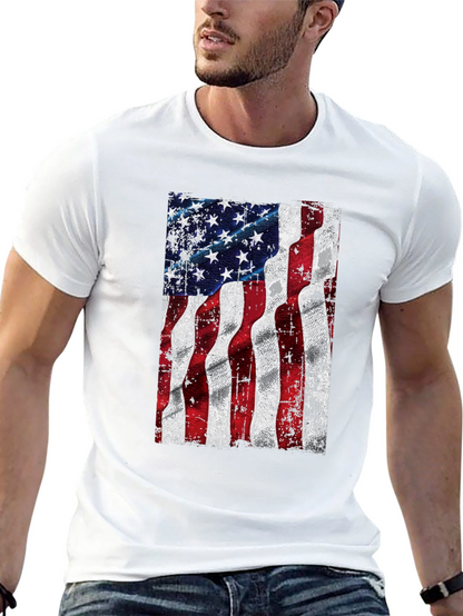 American Flag Graphic Tee - Patriotic Style