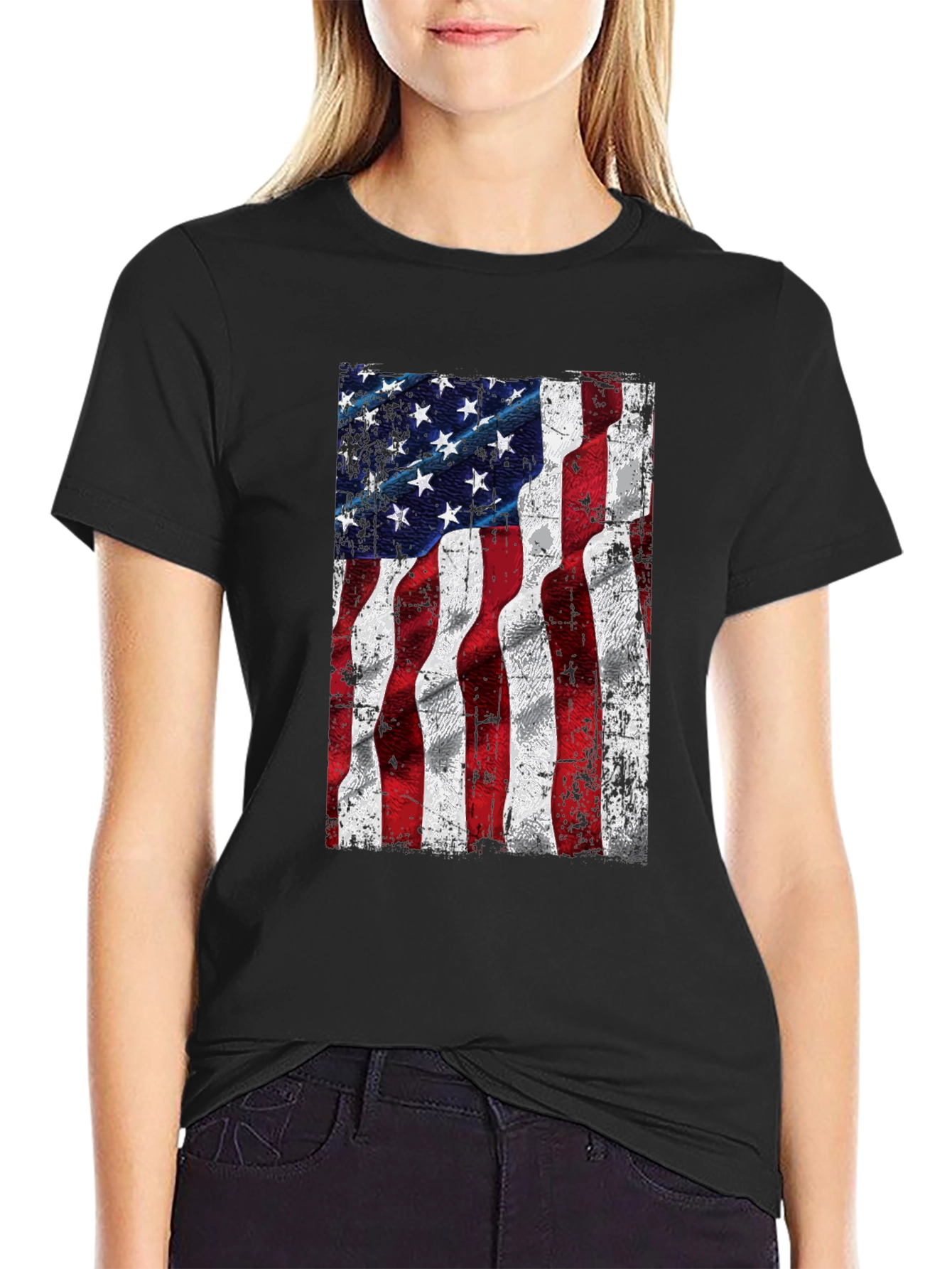 American Flag Graphic Tee - Patriotic Style