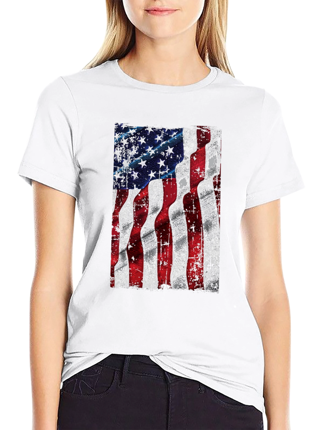 American Flag Graphic Tee - Patriotic Style