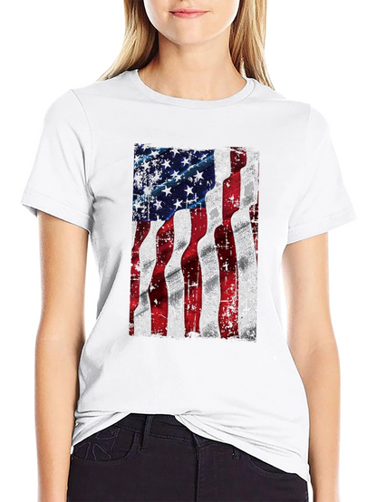 American Flag Graphic Tee - Patriotic Style