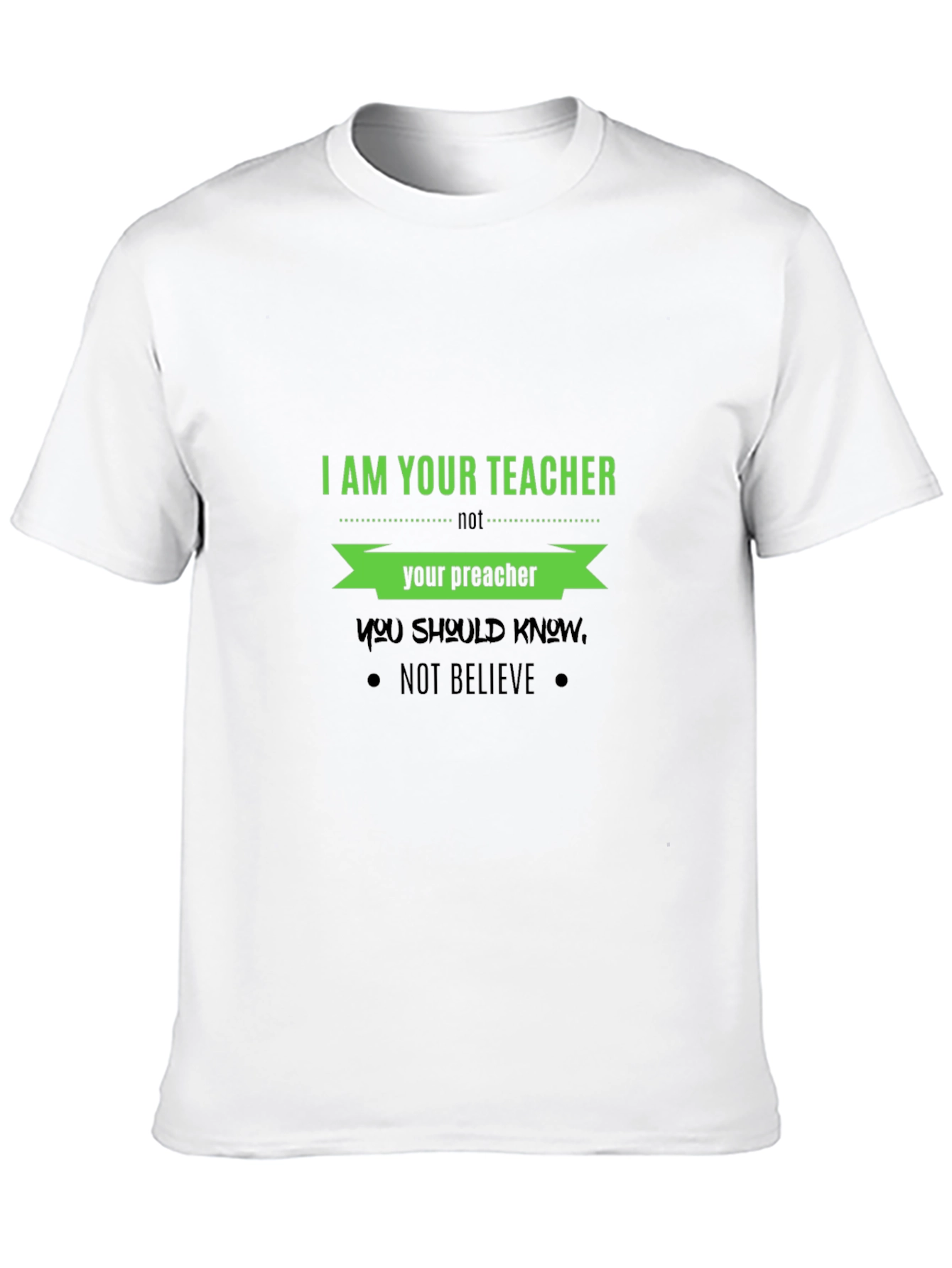 Teacher vs Preacher Black T-Shirt