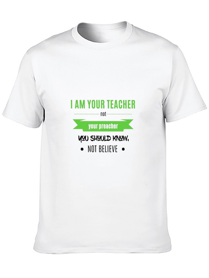 Teacher vs Preacher Black T-Shirt