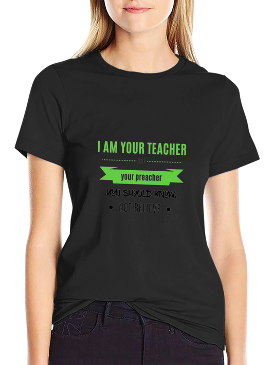 Teacher vs Preacher Black T-Shirt