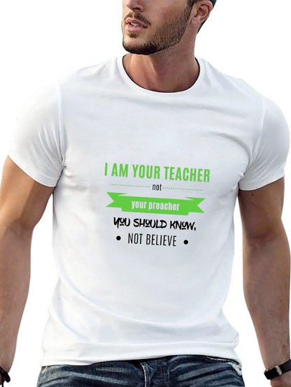 Teacher vs Preacher Black T-Shirt