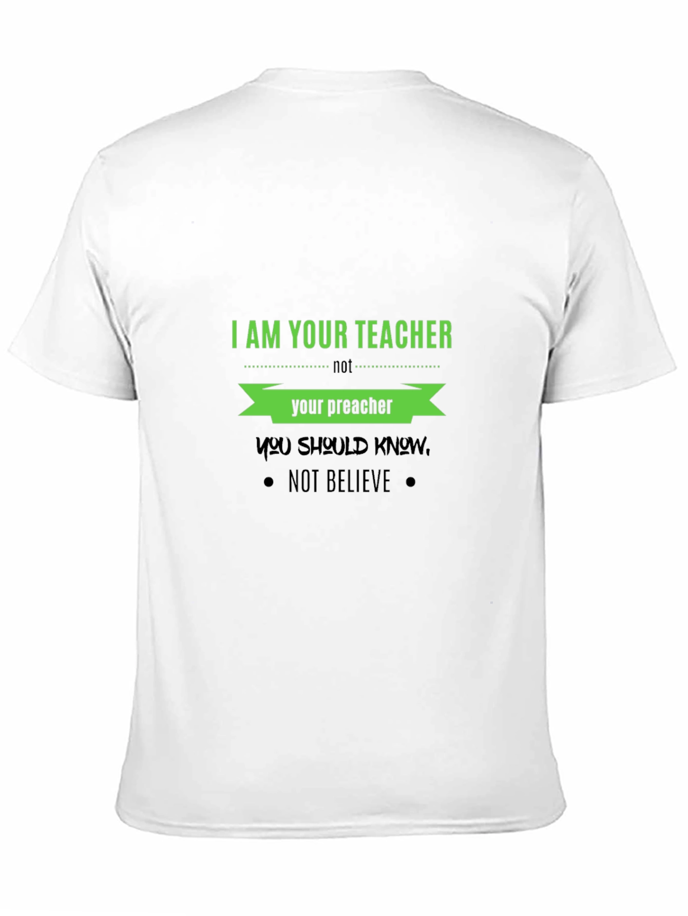 Teacher vs Preacher Black T-Shirt