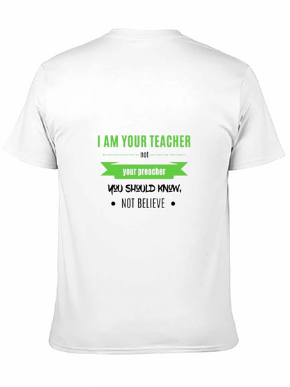 Teacher vs Preacher Black T-Shirt