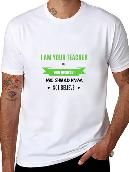 Teacher vs Preacher Black T-Shirt
