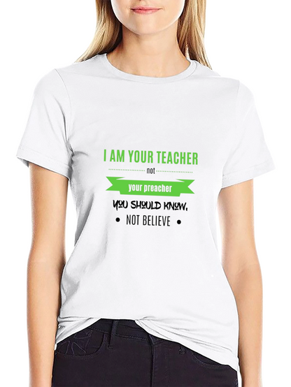 Teacher vs Preacher Black T-Shirt