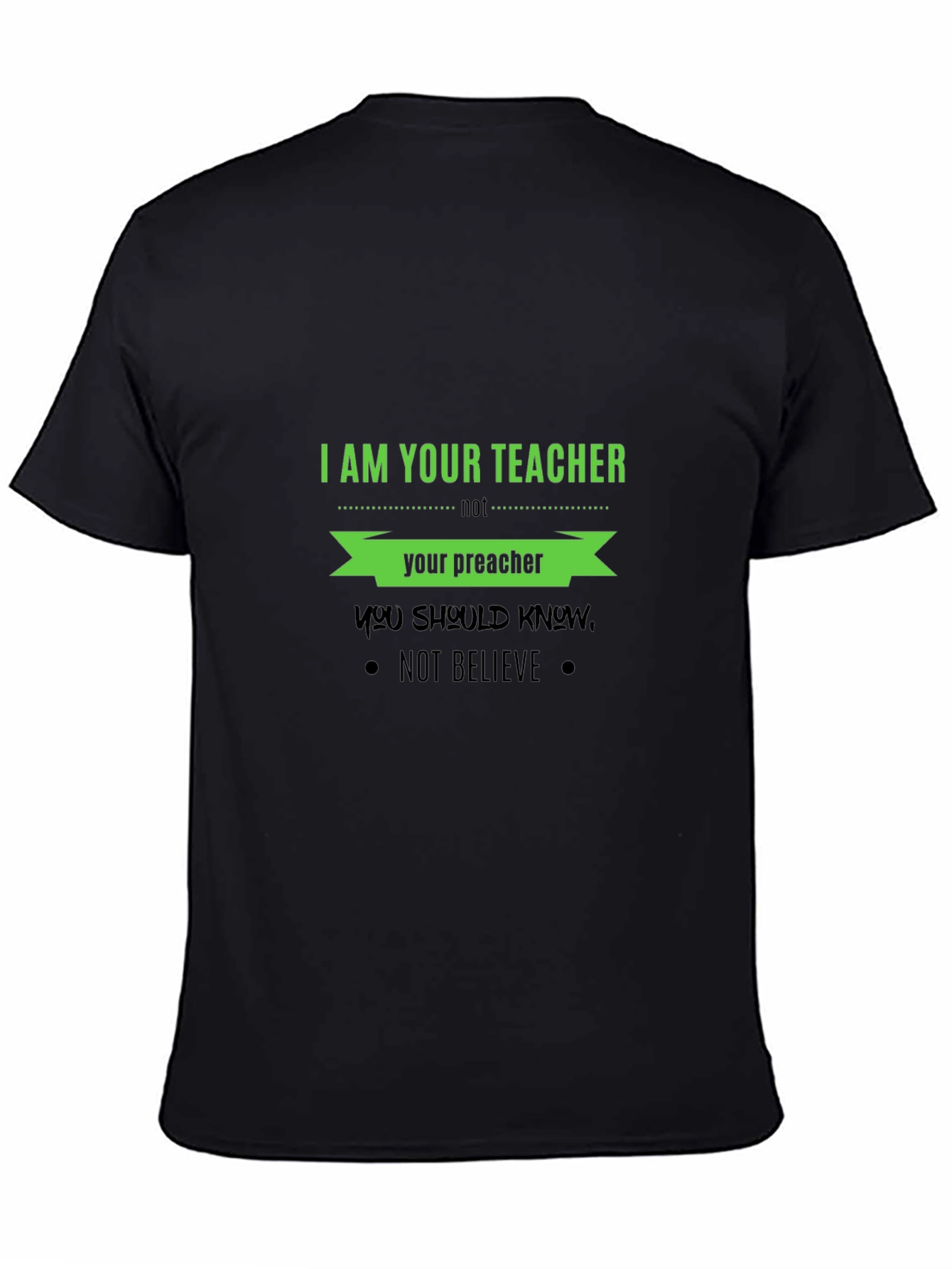 Teacher vs Preacher Black T-Shirt