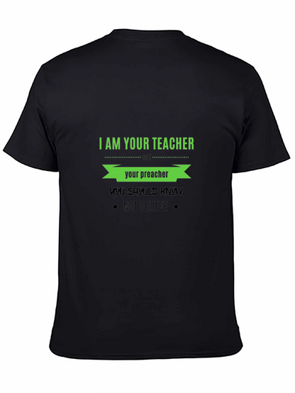 Teacher vs Preacher Black T-Shirt