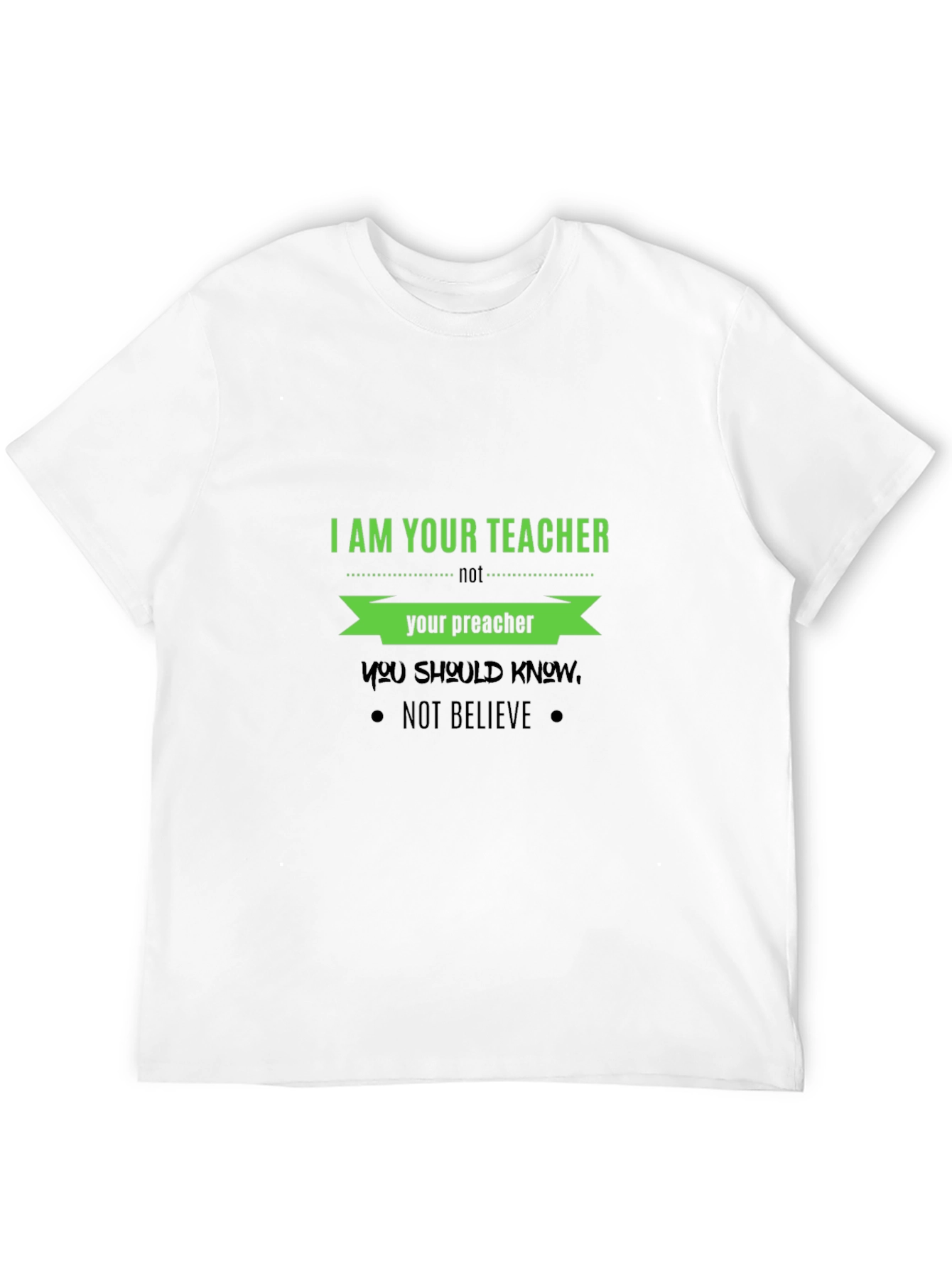 Teacher vs Preacher Black T-Shirt