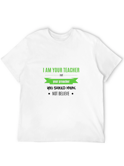 Teacher vs Preacher Black T-Shirt