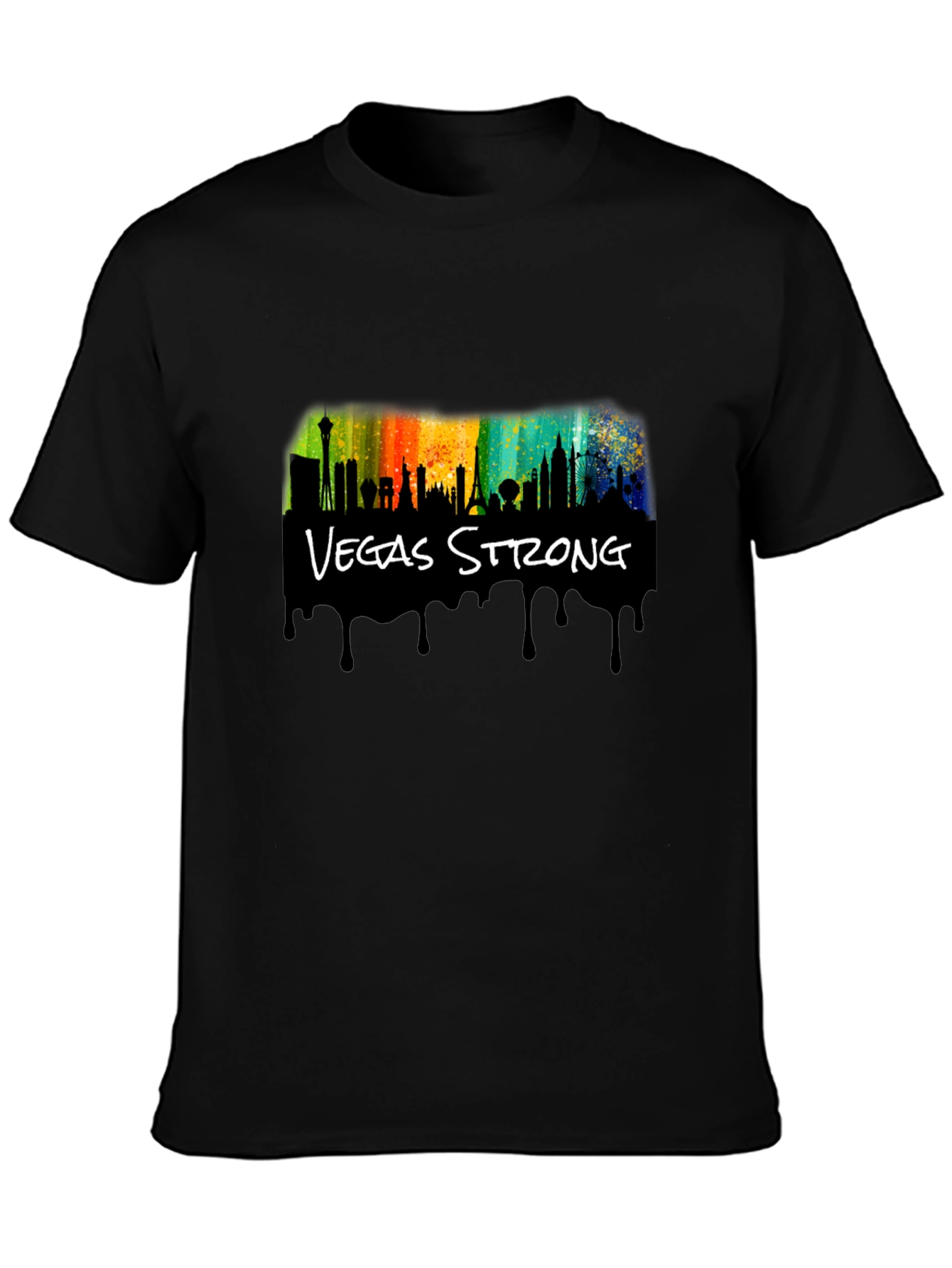 Vegas Strong Black Graphic T-Shirt