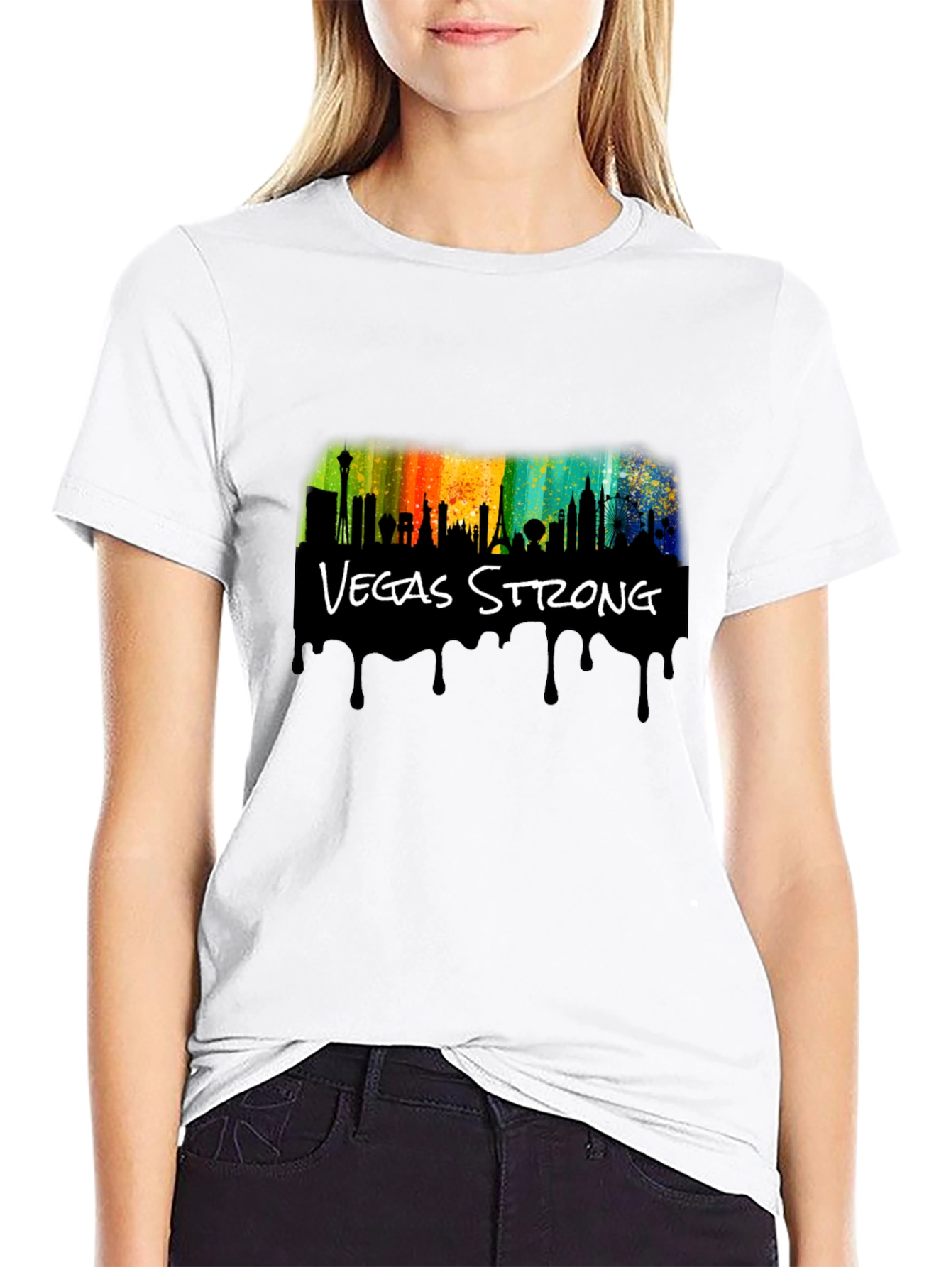 Vegas Strong Black Graphic T-Shirt