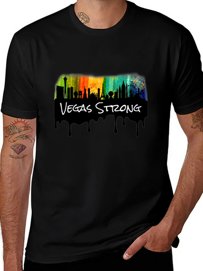 Vegas Strong Black Graphic T-Shirt