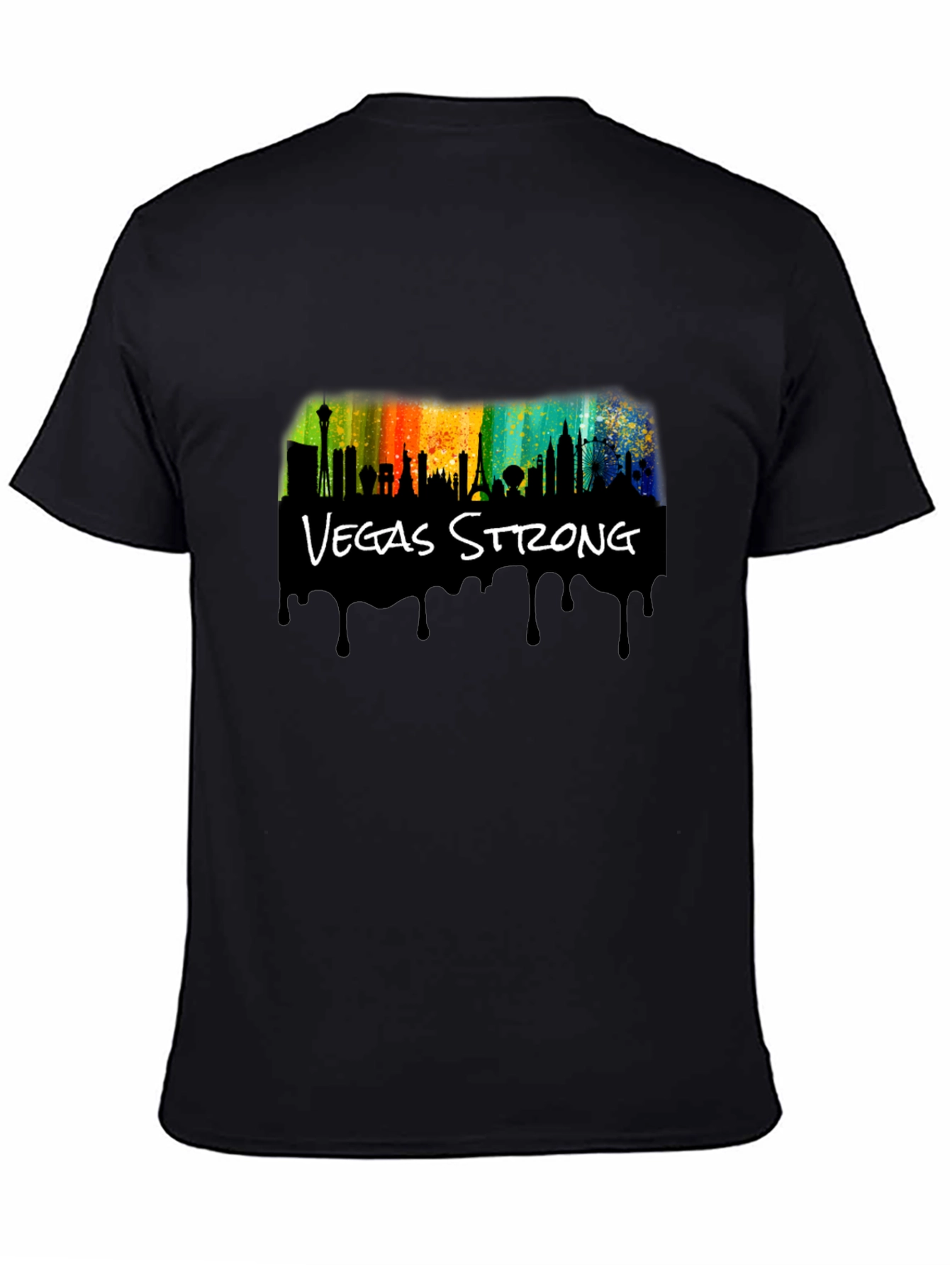 Vegas Strong Black Graphic T-Shirt