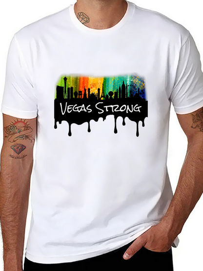 Vegas Strong Black Graphic T-Shirt