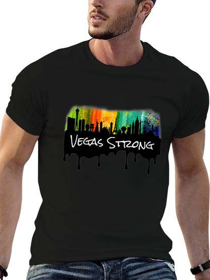 Vegas Strong Black Graphic T-Shirt