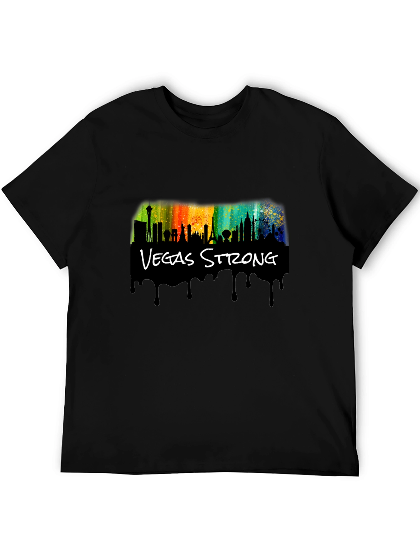 Vegas Strong Black Graphic T-Shirt