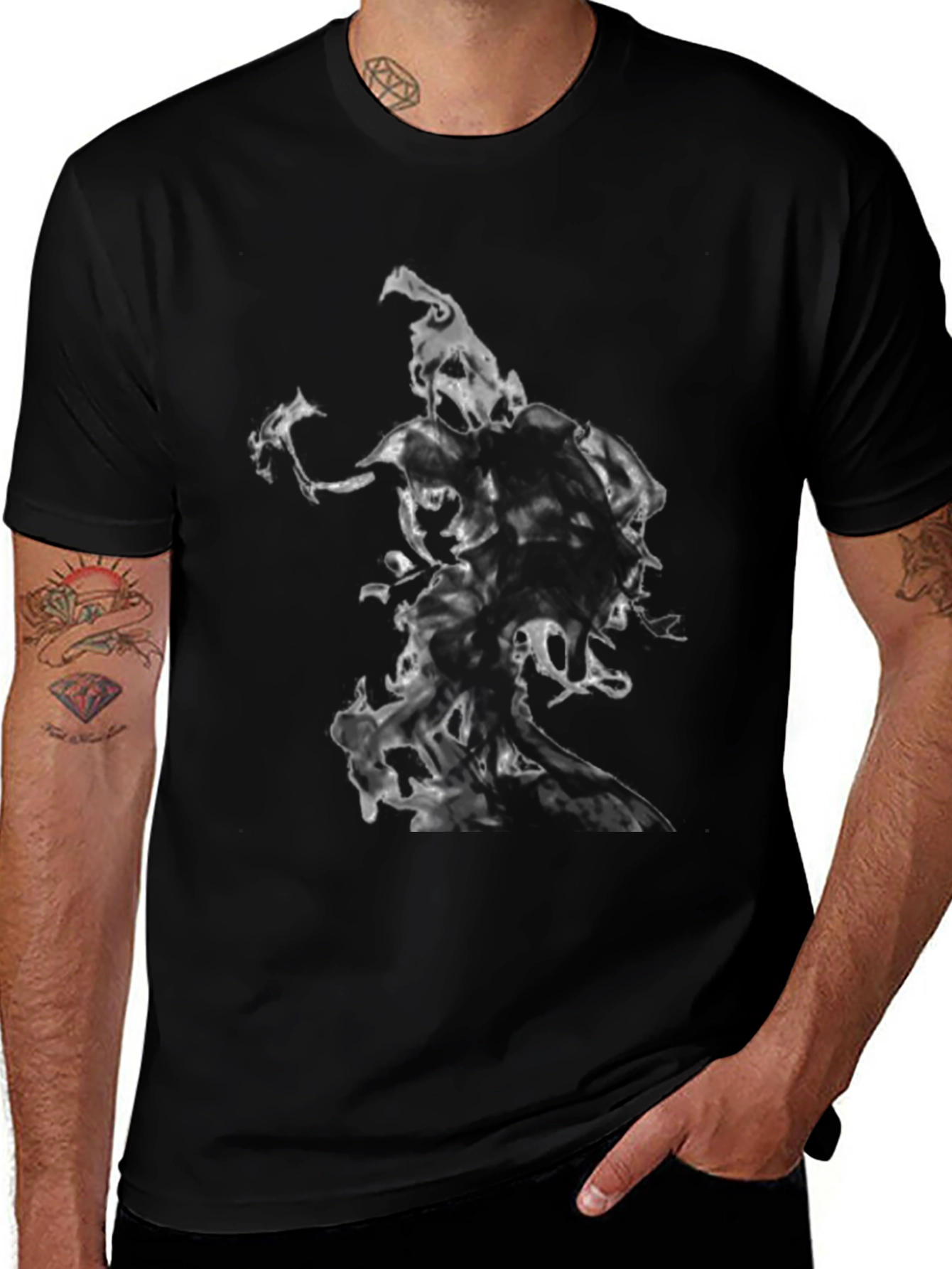 Abstract Art Black Graphic Tee