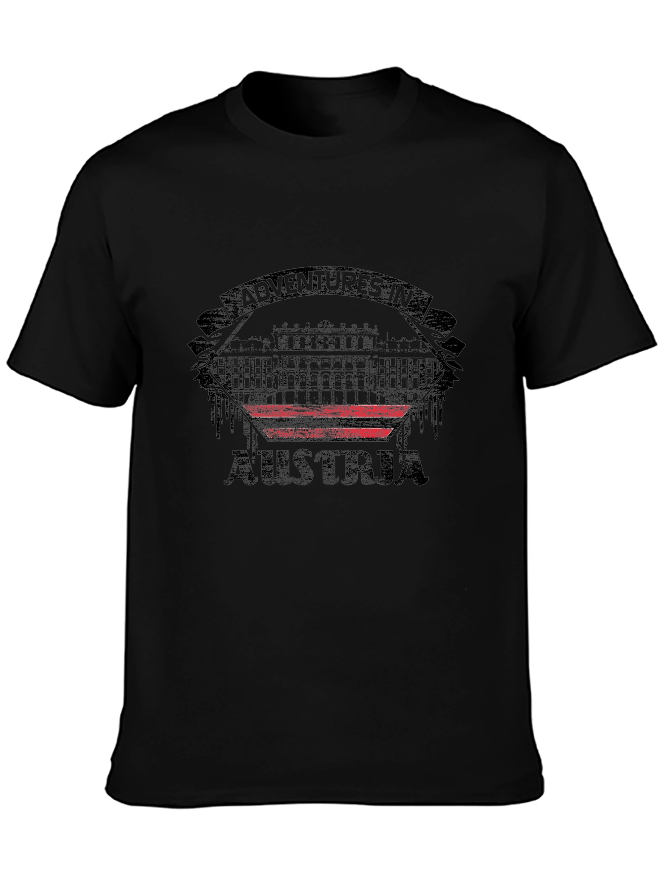 Adventures in Austria Black Graphic T-Shirt