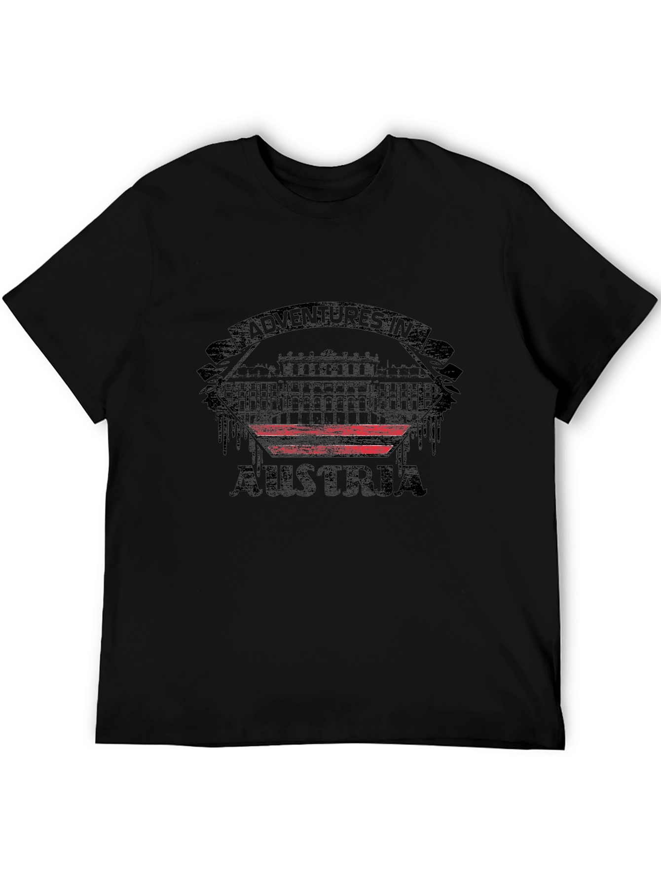 Adventures in Austria Black Graphic T-Shirt