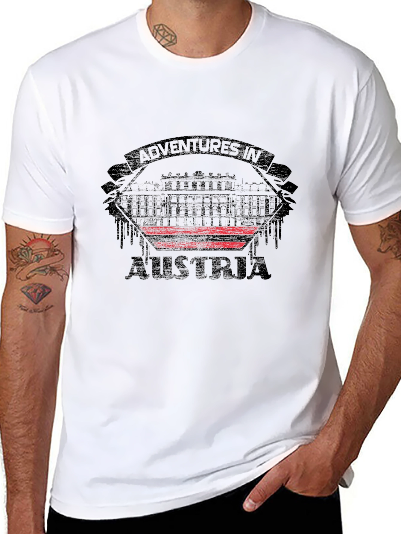 Adventures in Austria Black Graphic T-Shirt