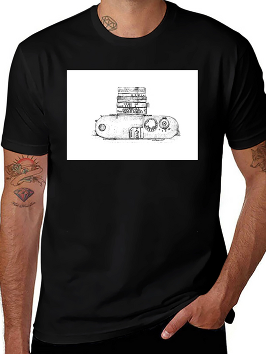 Vintage Camera Graphic Tee - Classic Black T-Shirt