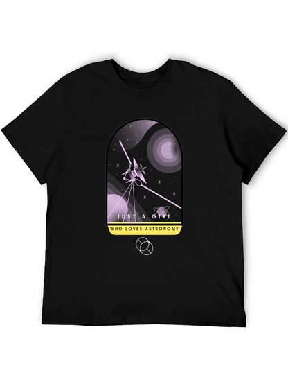 Astronomy Lover Black Graphic Tee