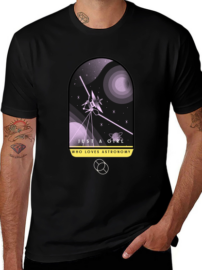 Astronomy Lover Black Graphic Tee